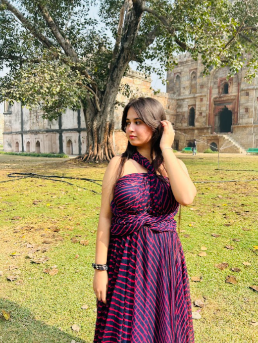 Plum Wavey Violet Chiffon Dress