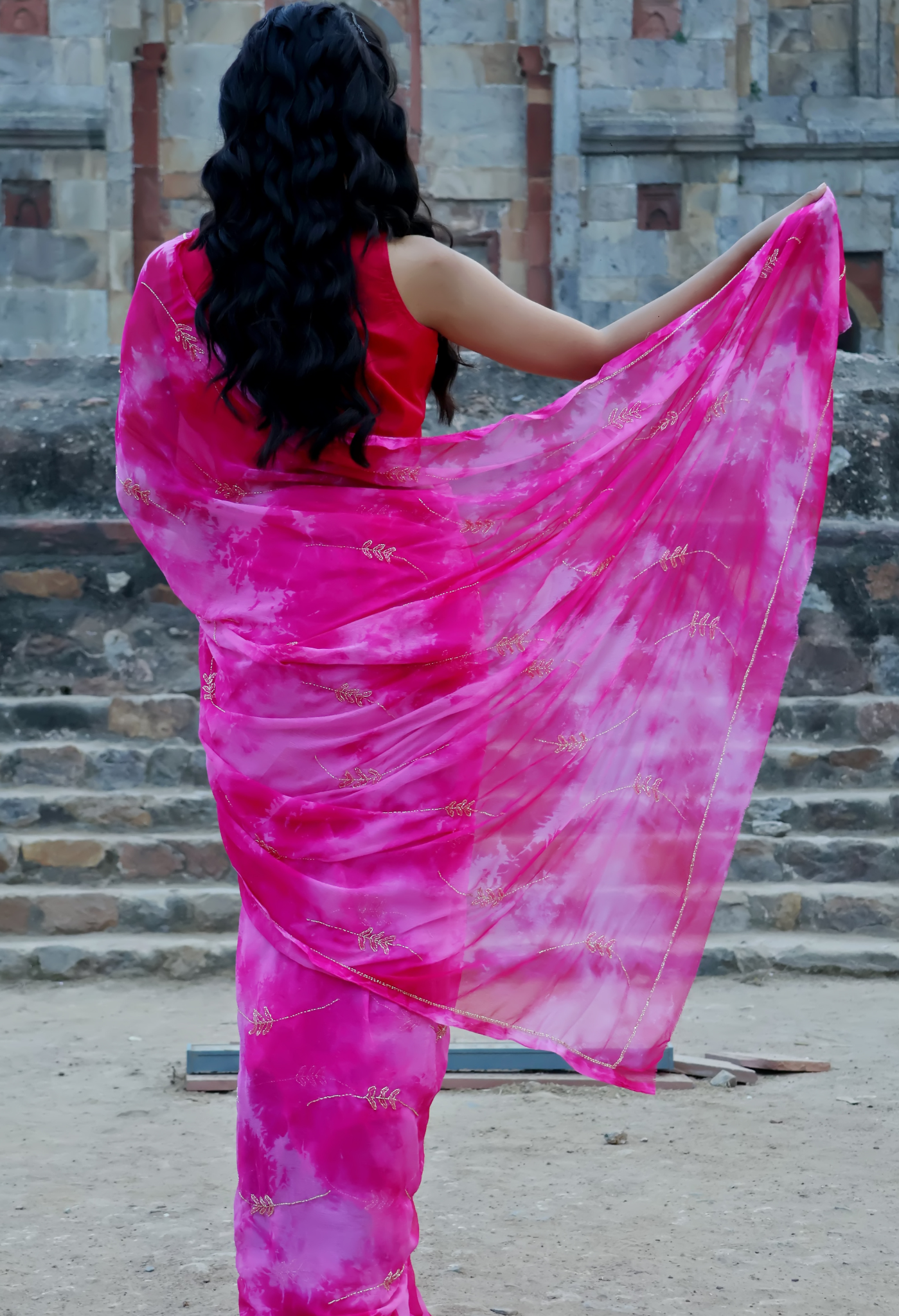 Maharani Gulab Chiffon Saree