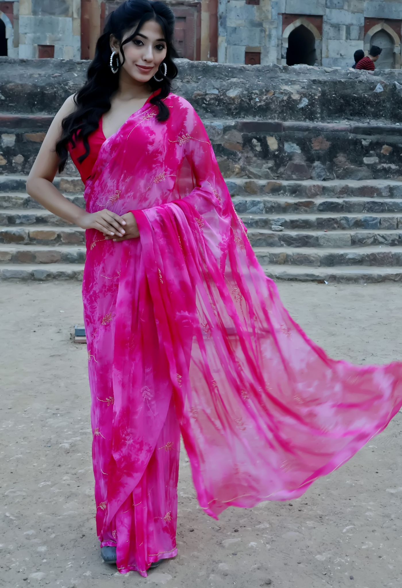 Maharani Gulab Chiffon Saree