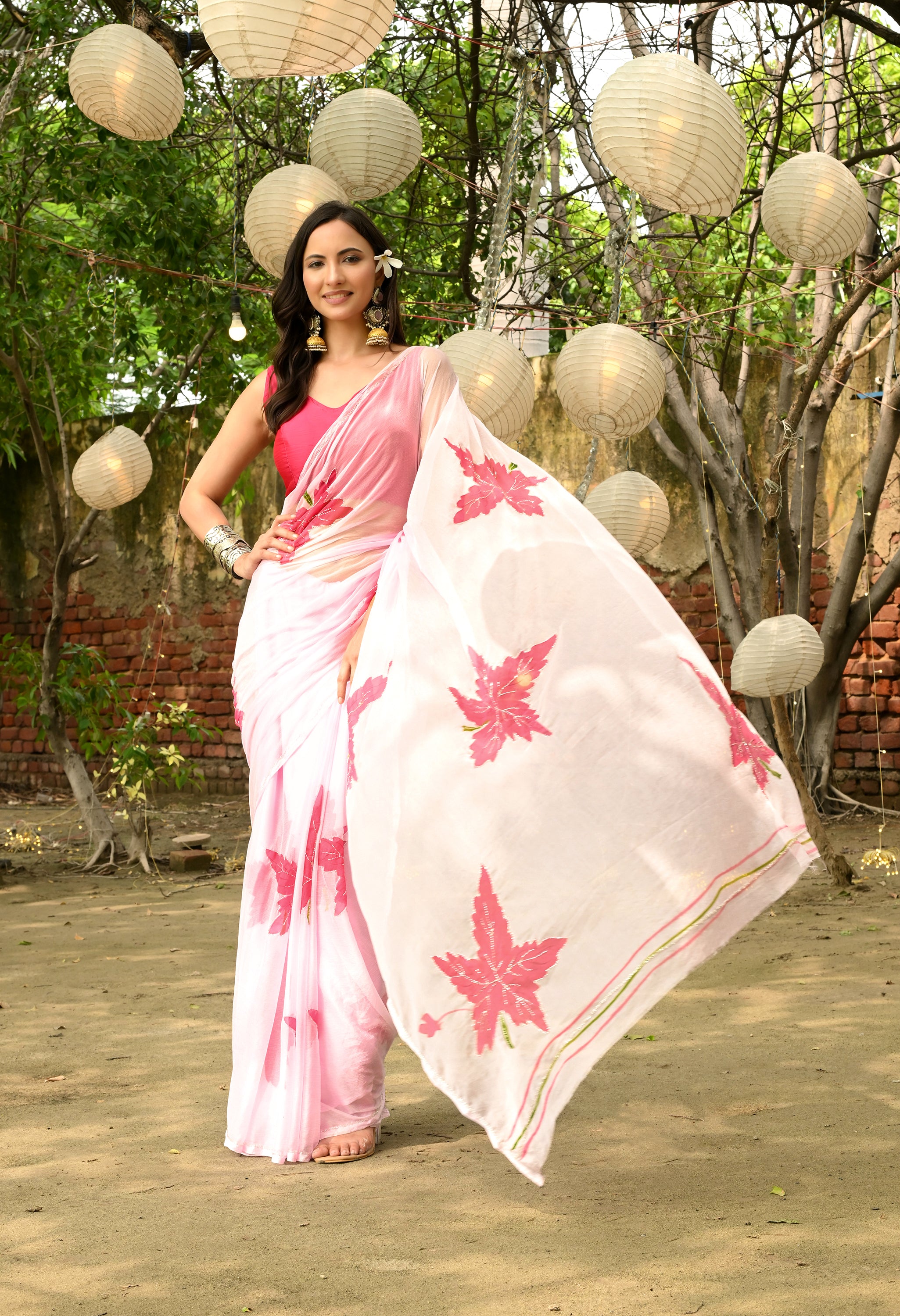 Petal Hush Italian Chiffon Saree
