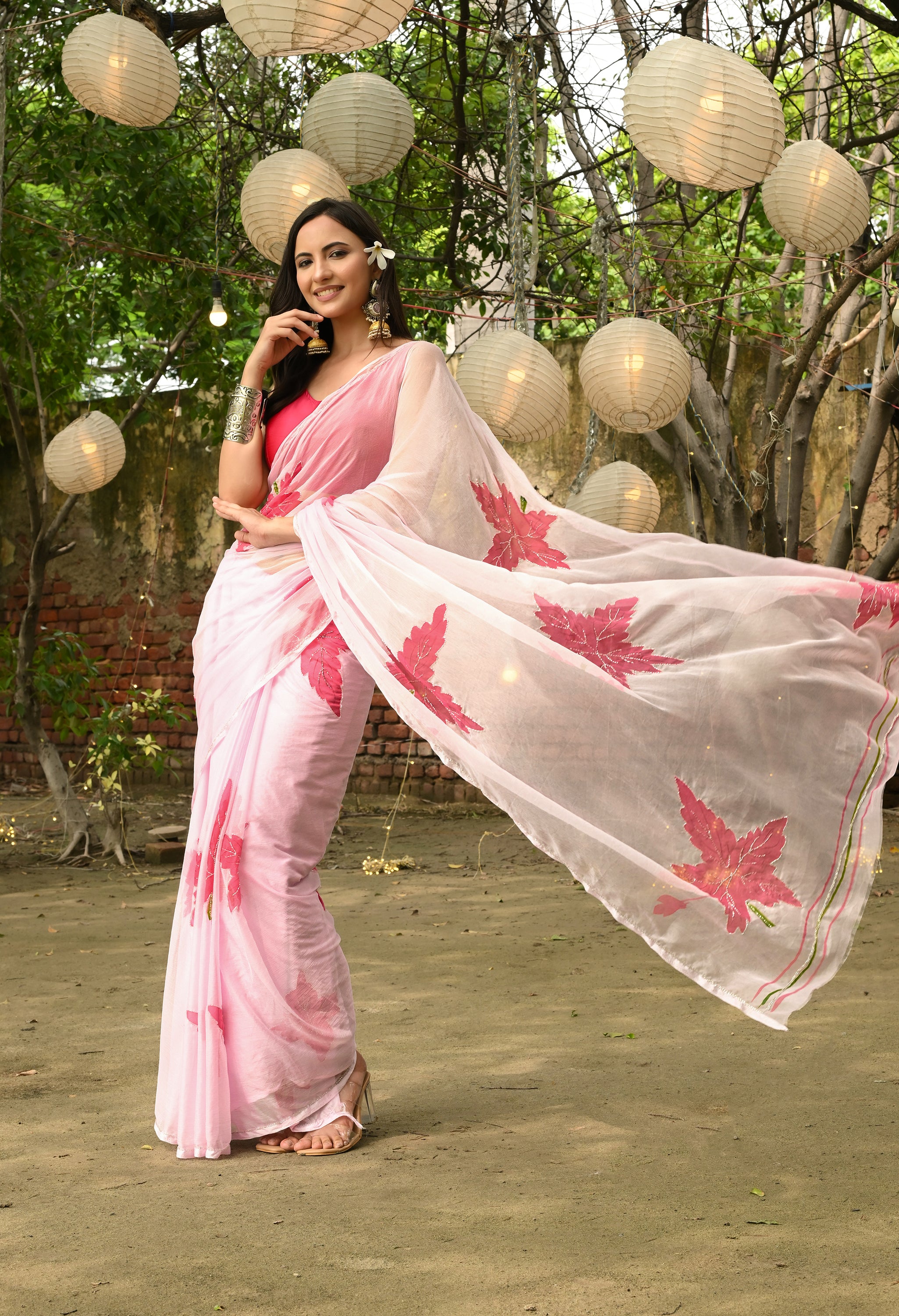 Petal Hush Italian Chiffon Saree