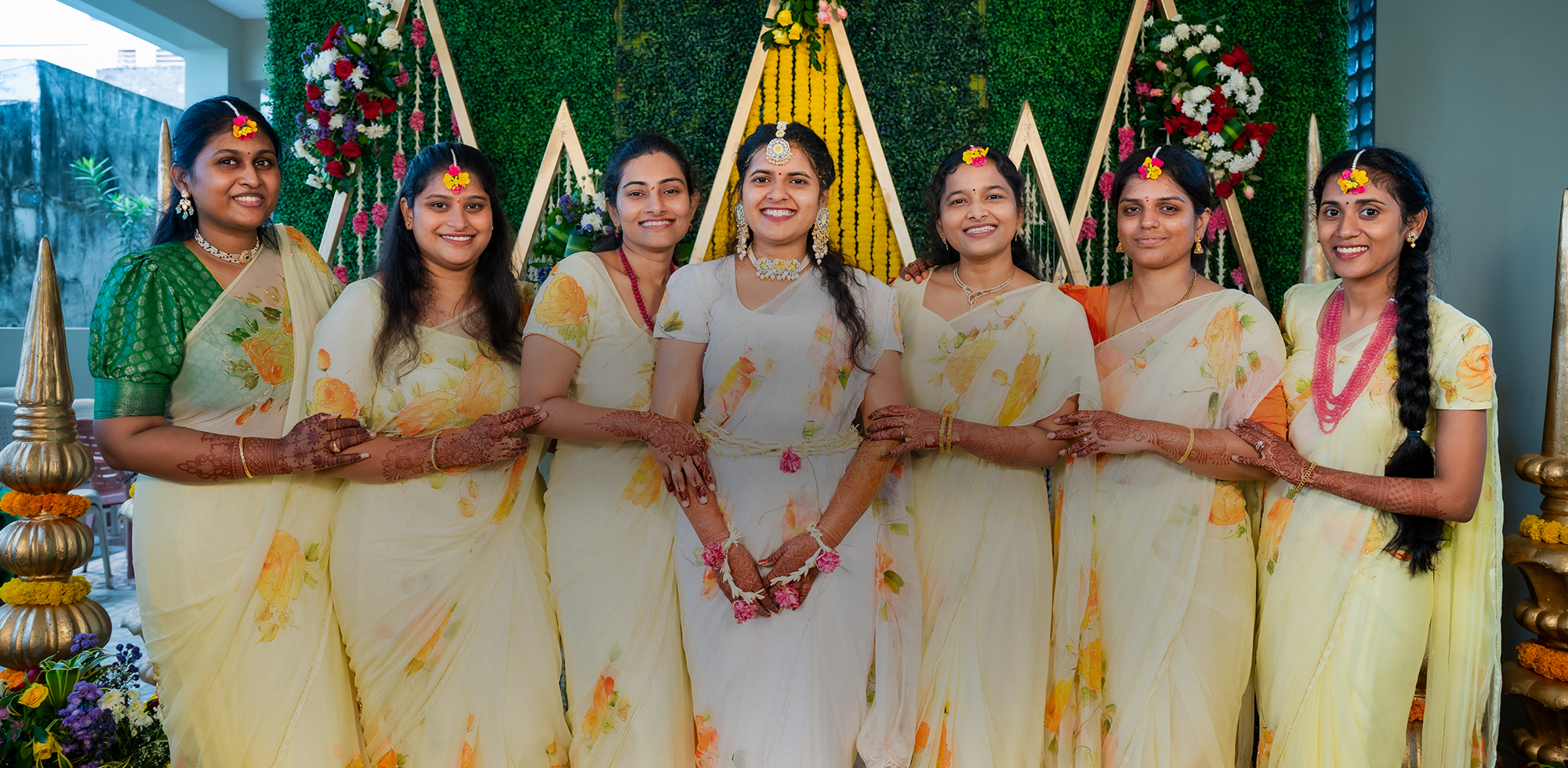 House of Chiffon shaded chiffon saree styled as festive wear, casual saree, and elegant trousseau saree for timeless wear.