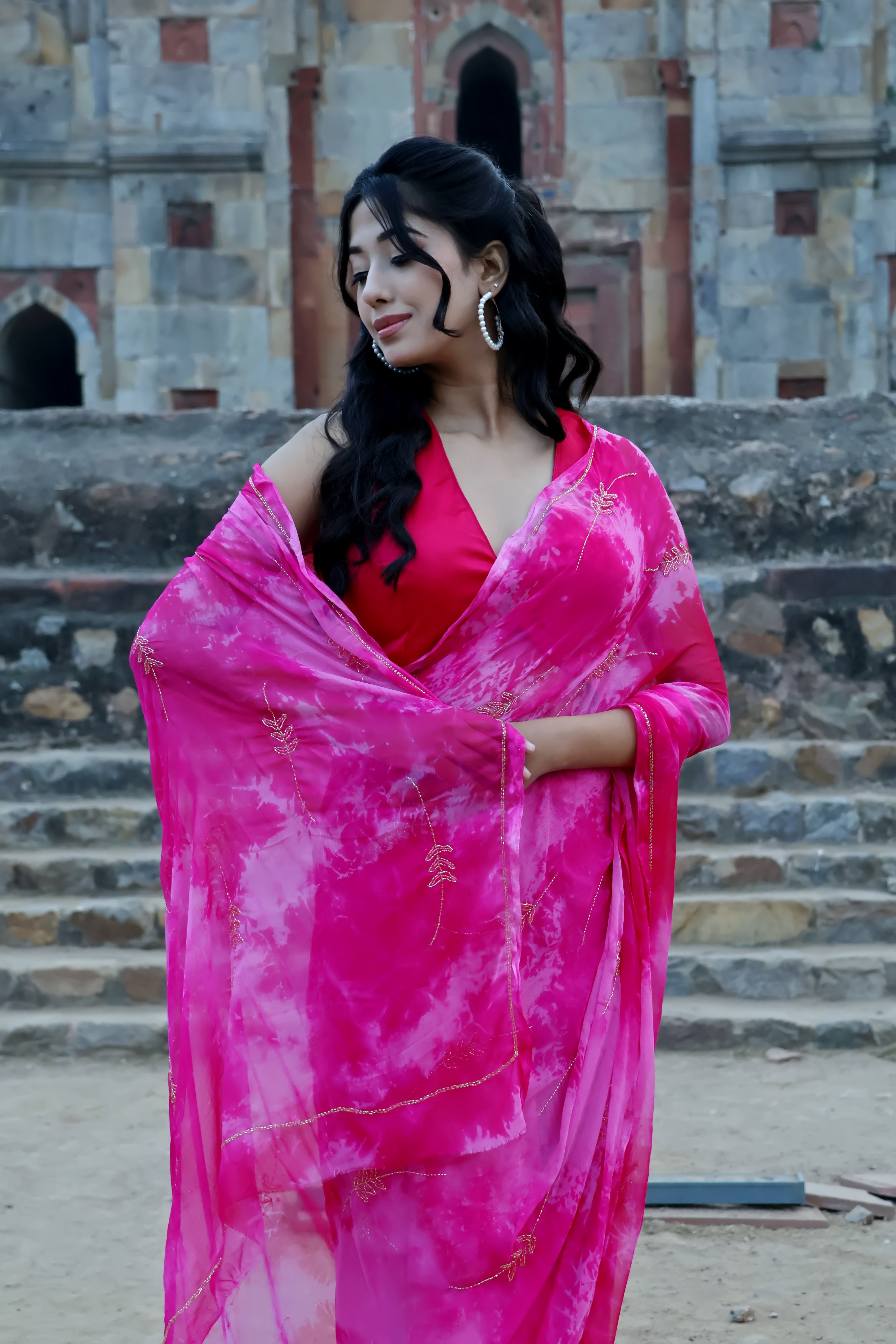 Maharani Gulab Chiffon Saree