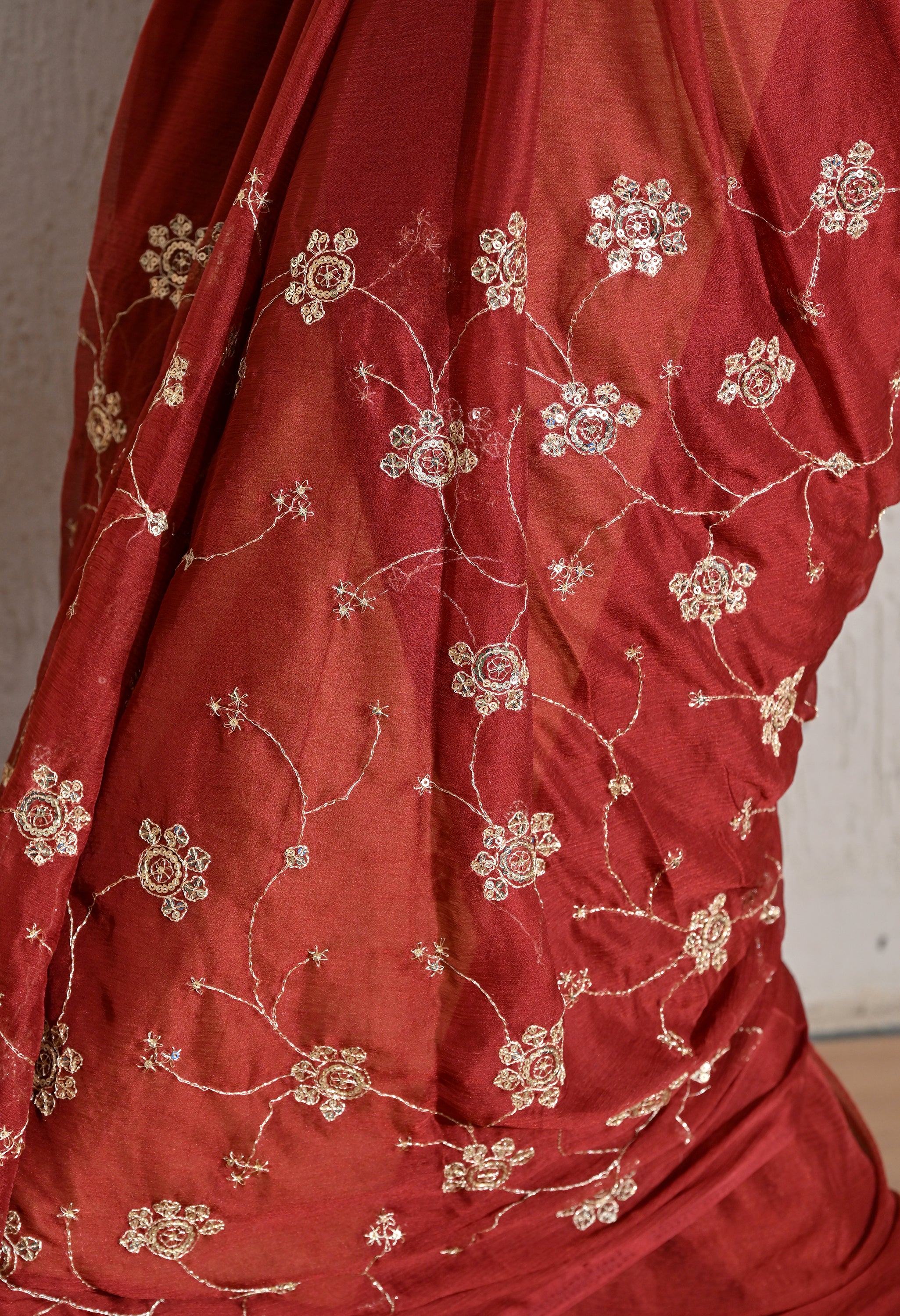 Rustic all over Chiffon Saree