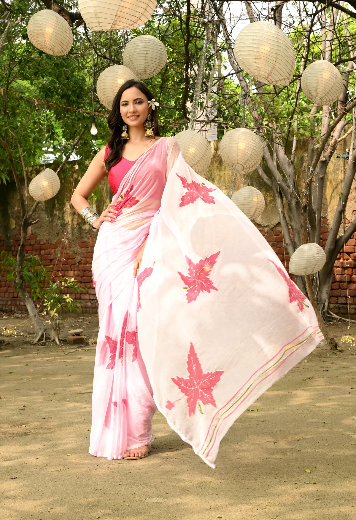 Petal Hush Italian Chiffon Saree
