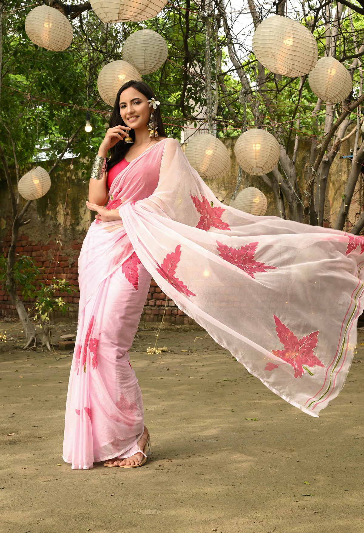 Petal Hush Italian Chiffon Saree