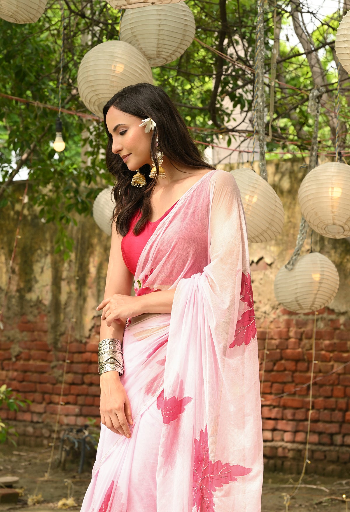Petal Hush Italian Chiffon Saree
